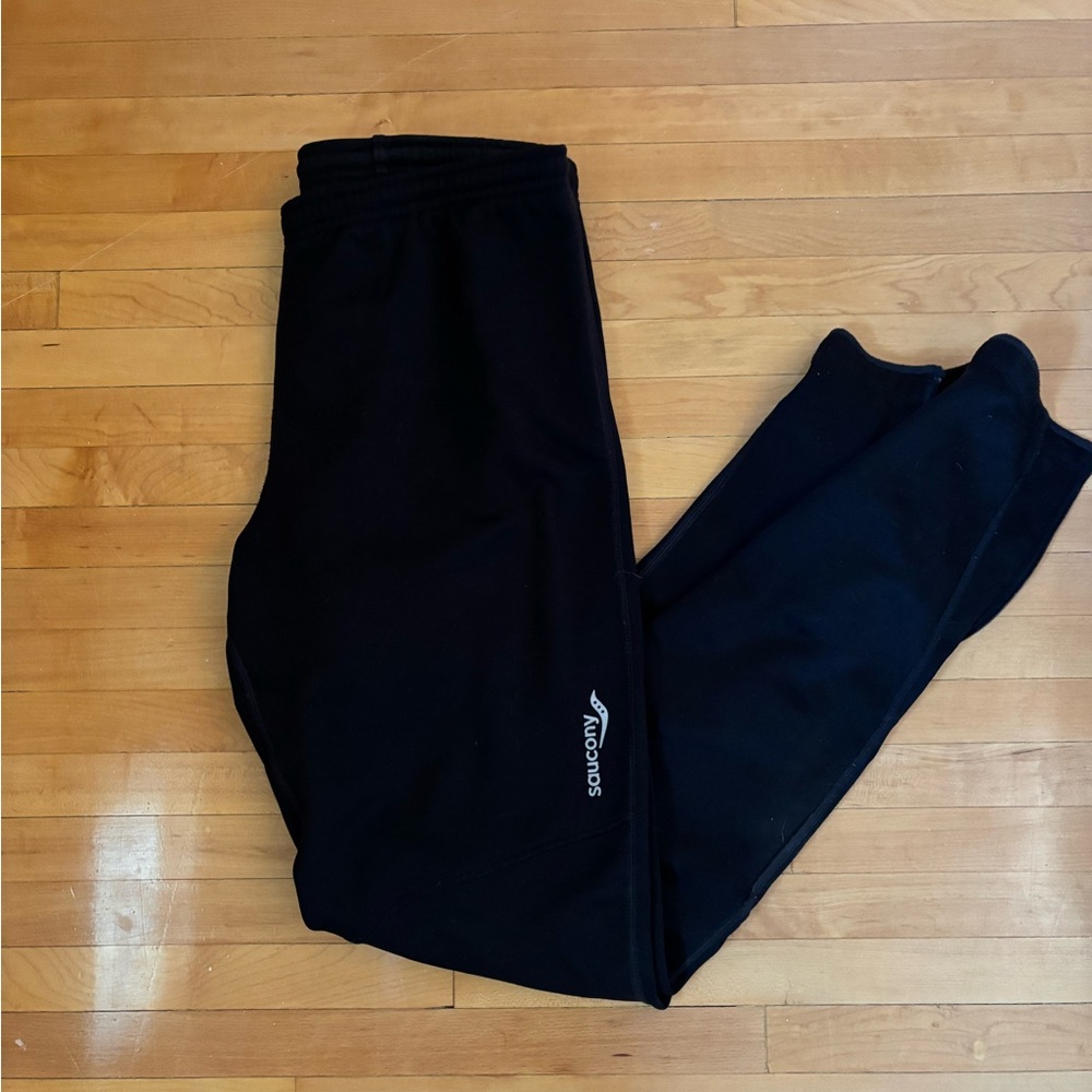 Saucony Black Fleece Lined Running Tight - Mens